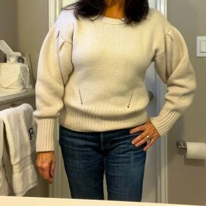 Autumn Cashmere cream knit crew neck